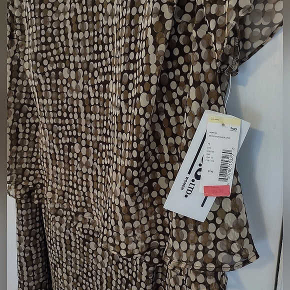 22W  Dress w/ Brown Mocha Dots Design  JBS - Picture 6 of 16